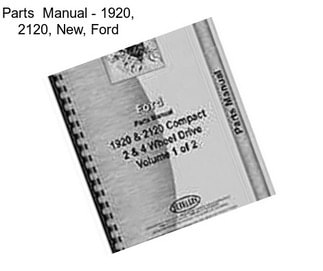 Parts  Manual - 1920, 2120, New, Ford