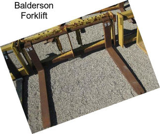 Balderson Forklift