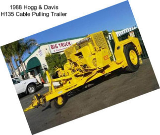 1988 Hogg & Davis H135 Cable Pulling Trailer