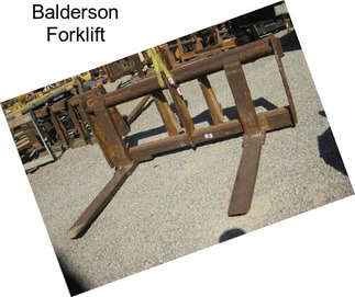 Balderson Forklift