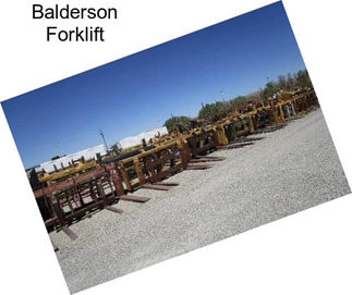 Balderson Forklift