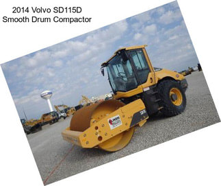 2014 Volvo SD115D Smooth Drum Compactor