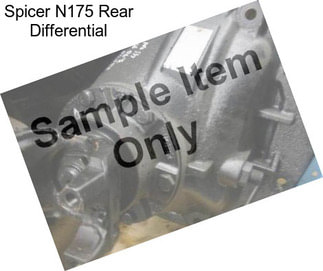 Spicer N175 Rear Differential