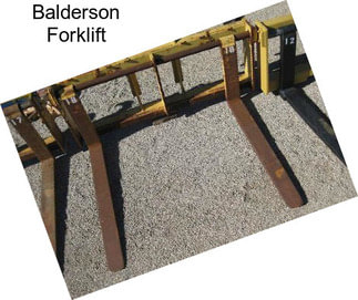 Balderson Forklift