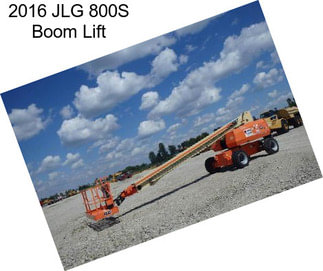 2016 JLG 800S Boom Lift