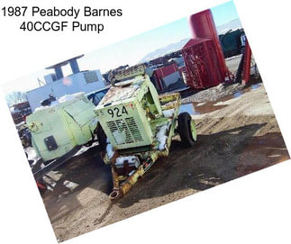 1987 Peabody Barnes 40CCGF Pump