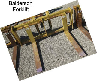 Balderson Forklift