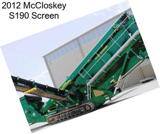 2012 McCloskey S190 Screen
