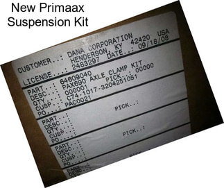 New Primaax Suspension Kit