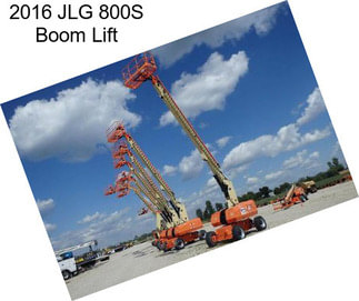 2016 JLG 800S Boom Lift