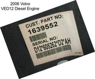 2006 Volvo VED12 Diesel Engine