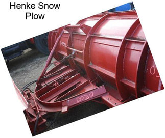 Henke Snow Plow