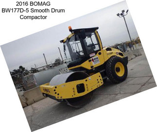 2016 BOMAG BW177D-5 Smooth Drum Compactor