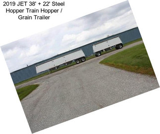 2019 JET 38\' + 22\' Steel Hopper Train Hopper / Grain Trailer