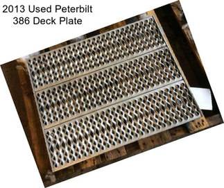 2013 Used Peterbilt 386 Deck Plate