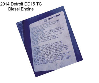 2014 Detroit DD15 TC Diesel Engine