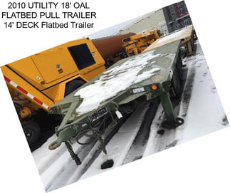 2010 UTILITY 18\' OAL FLATBED PULL TRAILER 14\' DECK Flatbed Trailer