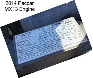 2014 Paccar MX13 Engine