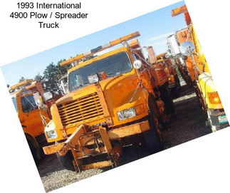 1993 International 4900 Plow / Spreader Truck