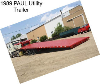 1989 PAUL Utility Trailer