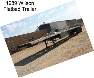 1989 Wilson Flatbed Trailer