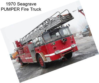 1970 Seagrave PUMPER Fire Truck
