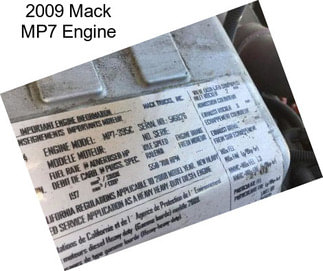 2009 Mack MP7 Engine