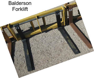 Balderson Forklift