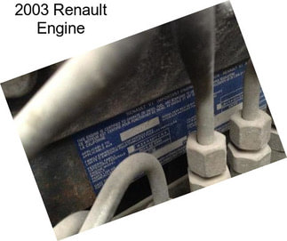 2003 Renault Engine
