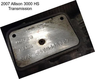 2007 Allison 3000 HS Transmission