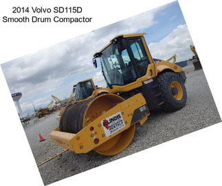 2014 Volvo SD115D Smooth Drum Compactor