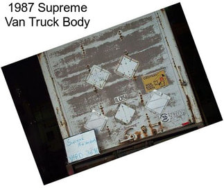 1987 Supreme Van Truck Body