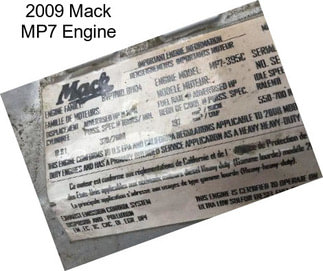 2009 Mack MP7 Engine