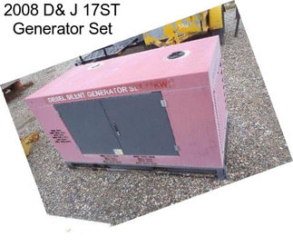 2008 D& J 17ST Generator Set
