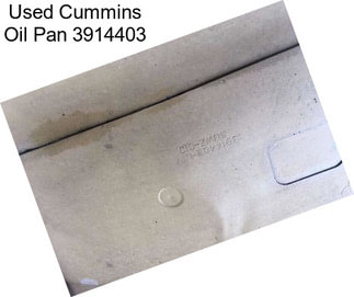 Used Cummins Oil Pan 3914403