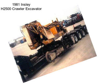 1981 Insley H2500 Crawler Excavator