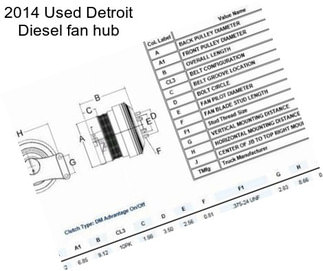 2014 Used Detroit Diesel fan hub