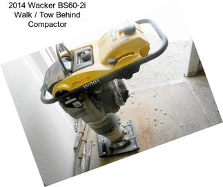 2014 Wacker BS60-2i Walk / Tow Behind Compactor