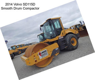 2014 Volvo SD115D Smooth Drum Compactor