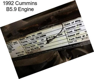 1992 Cummins B5.9 Engine
