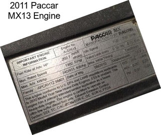 2011 Paccar MX13 Engine