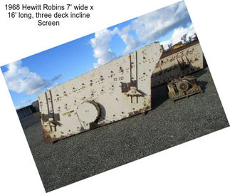 1968 Hewitt Robins 7\' wide x 16\' long, three deck incline Screen