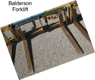 Balderson Forklift