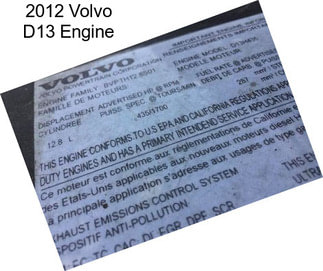 2012 Volvo D13 Engine