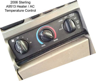 2006 Sterling A9513 Heater / AC Temperature Control