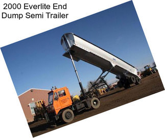 2000 Everlite End Dump Semi Trailer