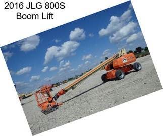 2016 JLG 800S Boom Lift