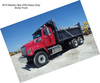 2015 Western Star 4700 Heavy Duty Dump Truck