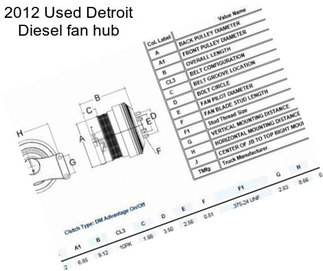 2012 Used Detroit Diesel fan hub