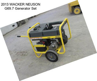 2013 WACKER NEUSON G69.7 Generator Set